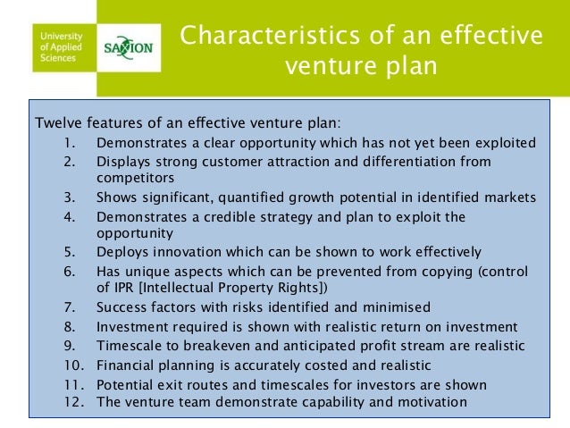 elements of business plan features of business plan in entrepreneurship
